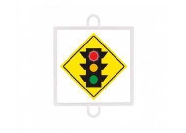 Panel de señalización tráfico de advertencia nº1 (Semáforo rojo)