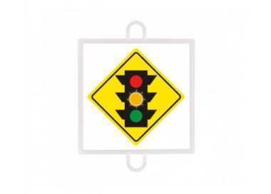Panel de señalización tráfico de advertencia nº2 (Semáforo ambar)