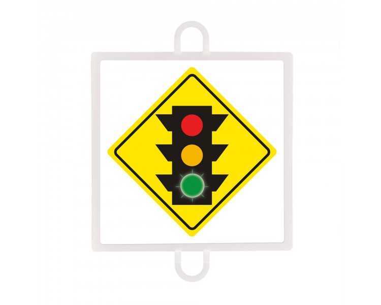 Panel de señalización tráfico de advertencia nº3 (Semáforo verde)