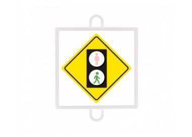 Panel de señalización tráfico de advertencia nº4 (Peatones verde)