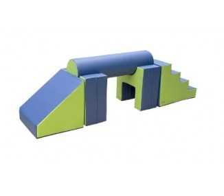 Set figuras nº5 (escalera, 2 asientos, cilindro y rampa)