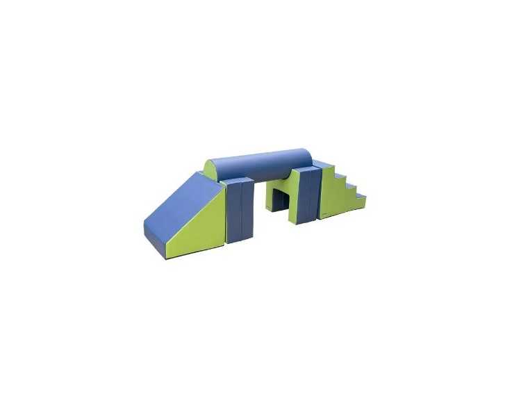 Set figuras nº5 (escalera, 2 asientos, cilindro y rampa)