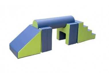 Set figuras nº5 (escalera, 2 asientos, cilindro y rampa)