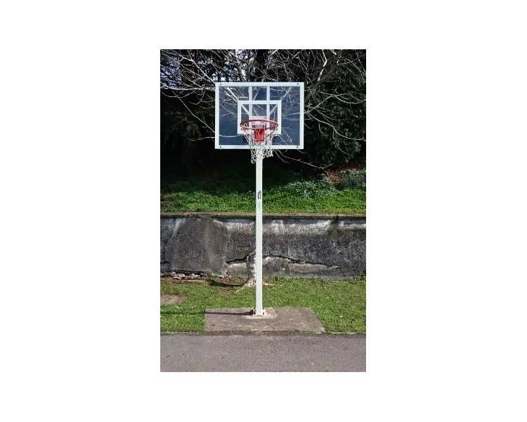Juego canastas minibasket deluxe monotubo tubo 100 fjas con base para anclaje -sin tablero ni aro-