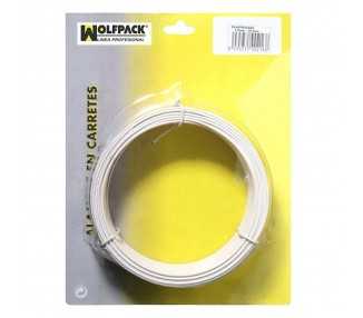 Alambre Plastificado 1,2 mm. Blanco (Rollo 50 metros)