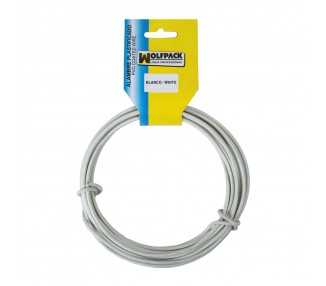 Alambre Plastificado (Rollo  5 Metros) Blanco Nº 16 / 2.7 mm