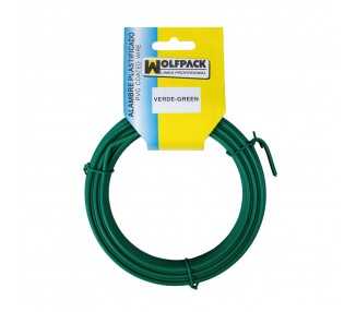 Alambre Plastificado (Rollo  5 Metros) Verde Nº 16 / 2.7 mm.
