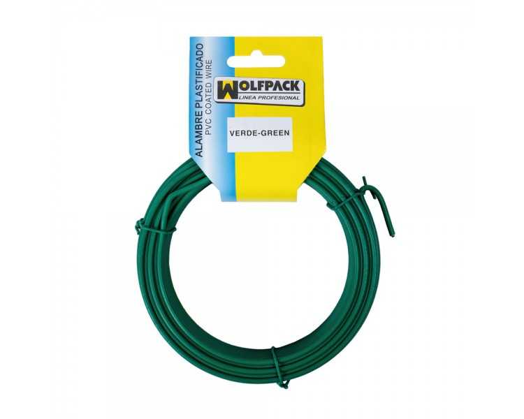 Alambre Plastificado (Rollo 20 Metros) Verde Nº 16 / 2.7 mm.