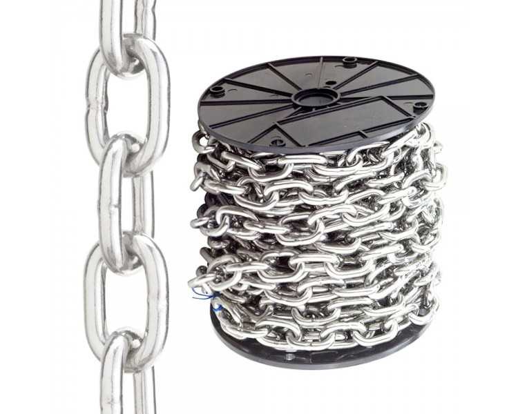 Cadena En Rollo Zincada 2 mm. (Rollo 111 metros)