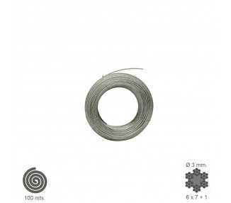 Cable Galvanizado   3  mm. (Rollo 100 Metros) No Elevacion