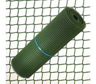 Tela Cuadrada Plastico 1,0 cm. x 1 Metro. Verde  Rollo 25 Metros