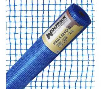 Malla Revoco Azul Rollo 50 mt. x 1 metro. Luces 10x10 mm.