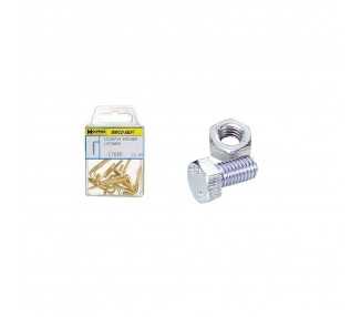 Tornillo Cabeza Hexagonal Zincada M6 x 30 mm.  6 unidades