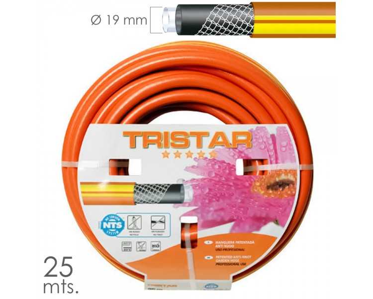 Manguera Tricotado No Torsion 19 mm. - 3/4" Rollo 25 Metros