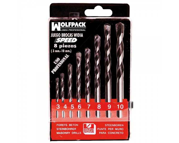 Estuche Brocas Widia Profesional Wolfpack Speed 8 Piezas