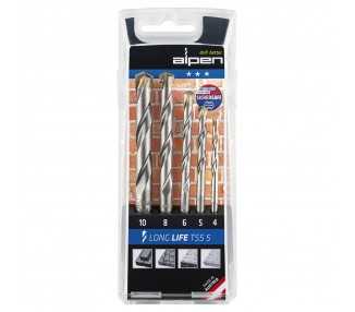 Estuche Brocas Alpen Widia Long Life 5 Piezas