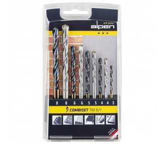 Estuche Brocas Alpen HSS / Widia 9 Piezas
