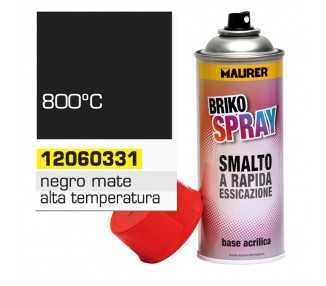 Spray Pintura Resistente Altas Temperaturas Negro Mate 400 ml.