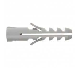 Taco Nylon Tradicional Gris   7 mm.  (Caja de 100 piezas)