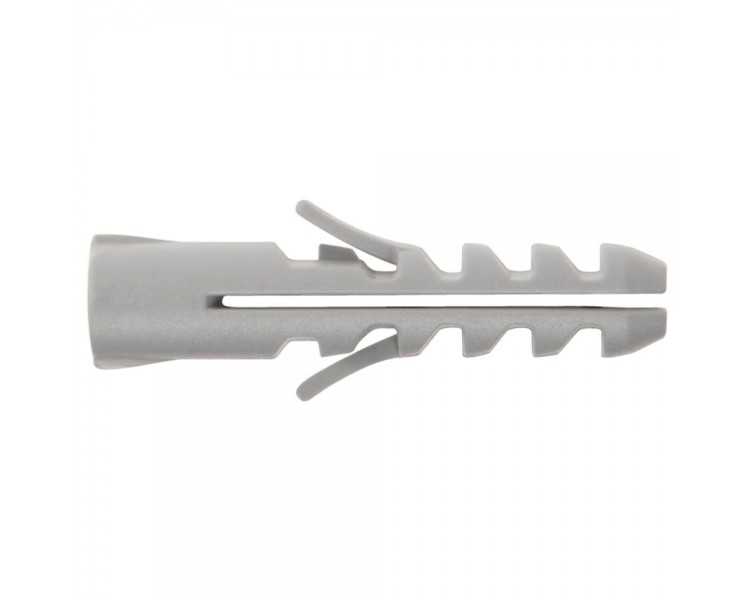 Taco Nylon Tradicional Gris   7 mm.  (Caja de 100 piezas)