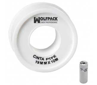Cinta PTFE Wolfpack  12 mm. x 10 m. (Paquete 10 Rollos)