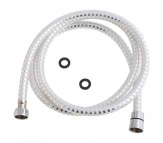 Flexo Ducha PVC Blanco/Plata 1,50 metros