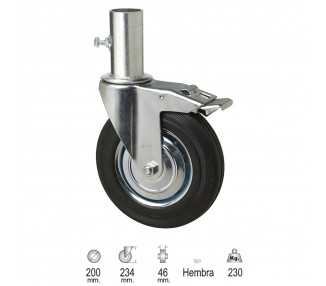 Rueda Industrial Andamio (Hembra) 200 mm.
