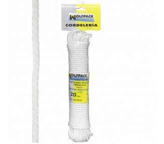 Cuerda Trenzada Plástico Blanca (Madeja 20 m.)