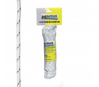 Cuerda Nylon Alta Tenacidad Blanca / Azul (Madeja 15 m.)