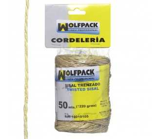 Cuerda Sisal Nº1 2 Cabos (Bobina 220 gr. / 50 m.)