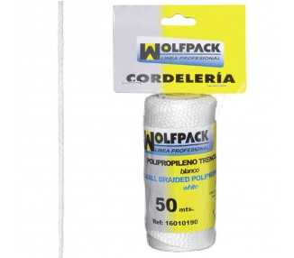 Cuerda Trencilla Polipropileno Blanco (Bobina  50 Metros)