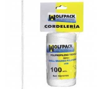 Cuerda Trencilla Polipropileno Blanco (Bobina 100 Metros)