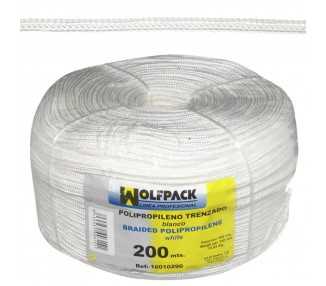 Cuerda Trenzada Polipropileno Blanca       (Bobina 200 m.)