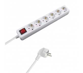 Base Multiple  6 Tomas Con Toma De Tierra Con Interruptor