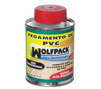 Pegamento PVC  Wolfpack  Con Pincel   250 ml.