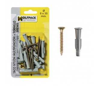 Taco Multiacción+Tornillo MU  8x50 mm. (10 Piezas)