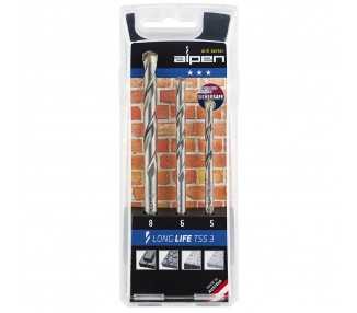 Estuche Brocas Alpen Widia Long Life  3 Piezas