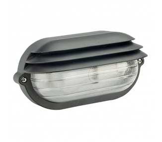 Plafón Palpebra IP54  Oval Negro