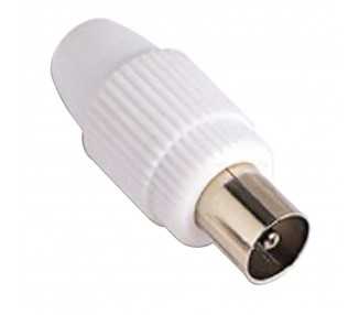 Conector TV Macho Recto 9,5 mm.