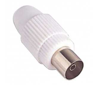 Conector Tv Hembra Recto 9,5 mm.