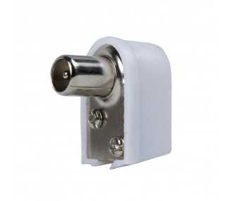 Conector Tv Macho Acodado  9,5 mm.