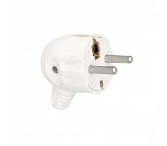 Clavija / Enchufe Salida Lateral 16 A. 250 V. Blanca
