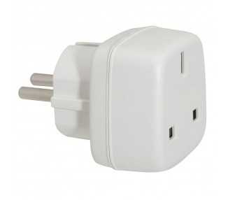 Adaptador Viaje De Toma Inglesa A Schuko