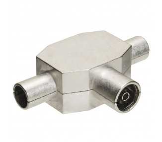 Distribuidor TV Blindado Metal 1 Hembra + 2 Machos