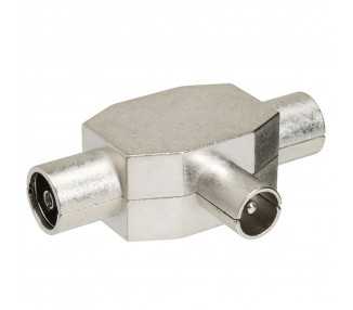 Distribuidor TV Blindado Metal 1 Macho + 2 Hembra