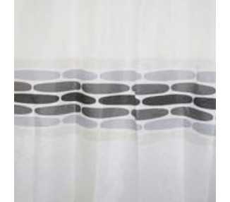 Cortina Ducha Tela Piedras Gris 180x200 cm.