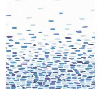 Cortina Ducha Tela Cuadrado Azul 180x200 cm.