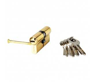 Cilindro Wolfpack Seguridad 30x30/15,0 Latonado 5 Llaves