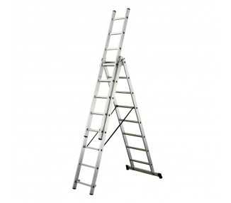Escalera Aluminio Industrial 14+14+14   3x4 mt.