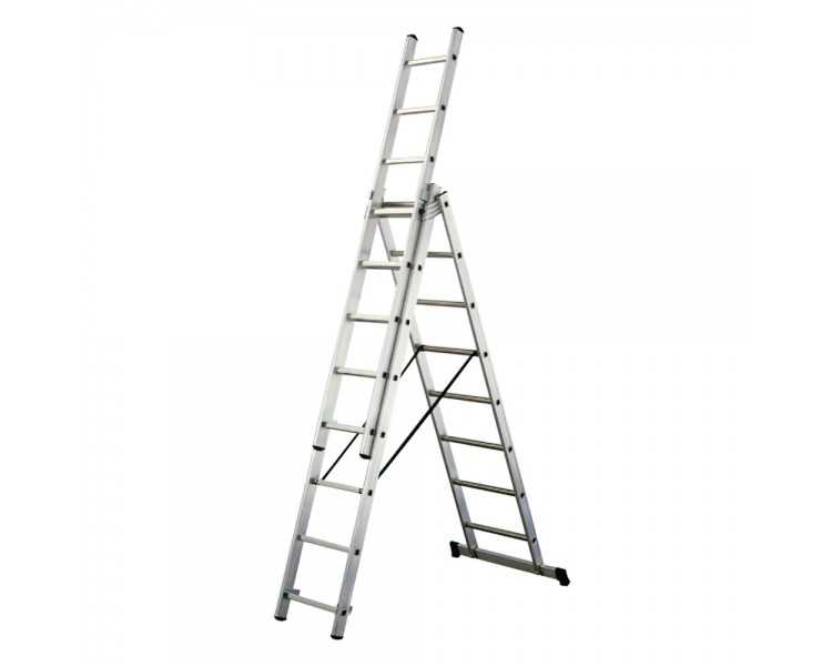 Escalera Aluminio Industrial 14+14+14   3x4 mt.